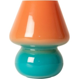 Lampe joyful, ombre orange/turkis 19xø15