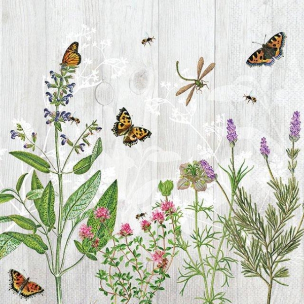 Serviett Lunsj "Herb garden" 16,5x16,5 cm