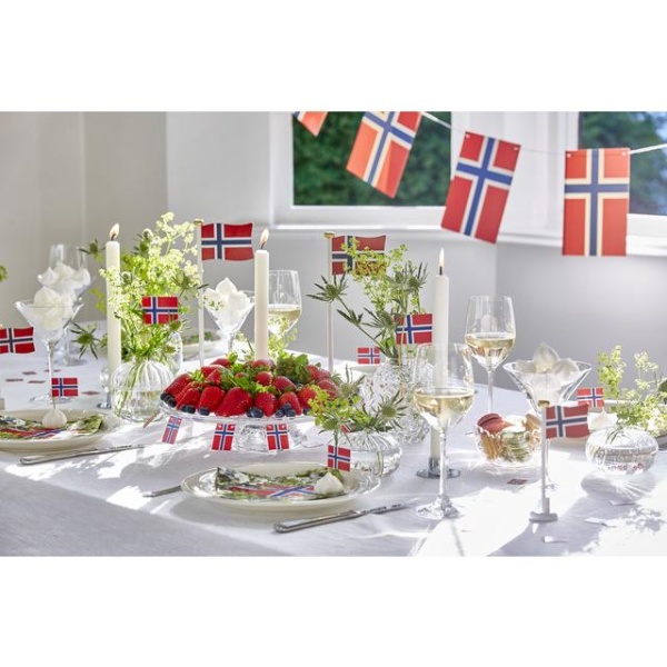 Serviett Lunsj 17 Mai Flagg epletre blomstrer - Bilde 2