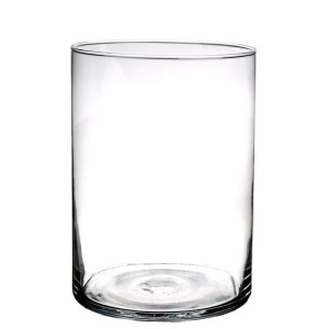 Tube vase ECO glass D18 H25 cm
