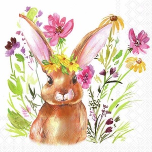 Serviett kaffe "Girl bunny"