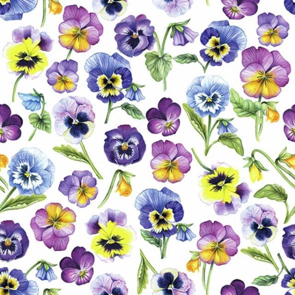 Serviett lunsj "Pansy all over" 16,5x16,5cm