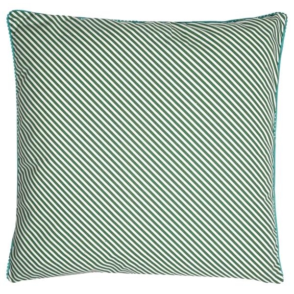 Putetrekk Tosidig Grønne/lyse striper og Lys lilla med gule jordbær 50x50Cm