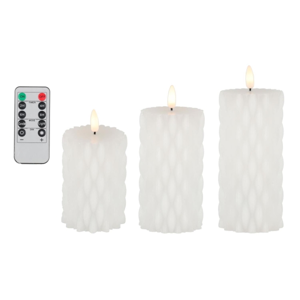 Kubbelys LED flamme 3D 3pk - Bilde 2
