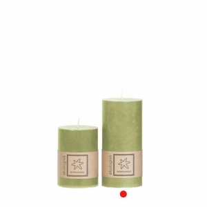 1 Kubbelys Økologisk 100%stearin 7x15 Green Leaf Grønn