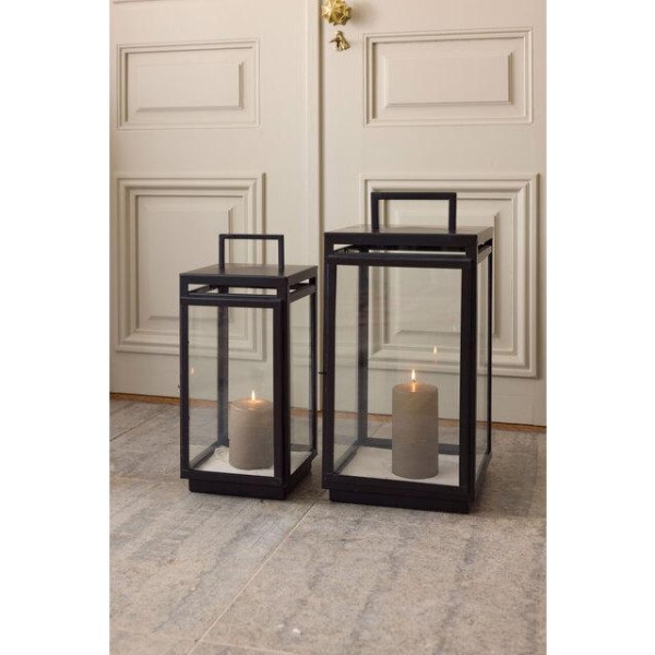Carl Lanterne/Lykt 30x30x60 Sort cm glass,Rustfritt stål - Bilde 2