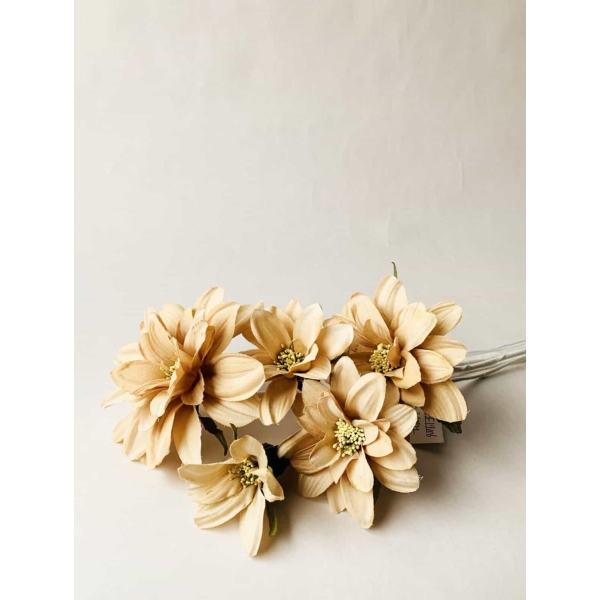 Dahlia bukett beige H70cm