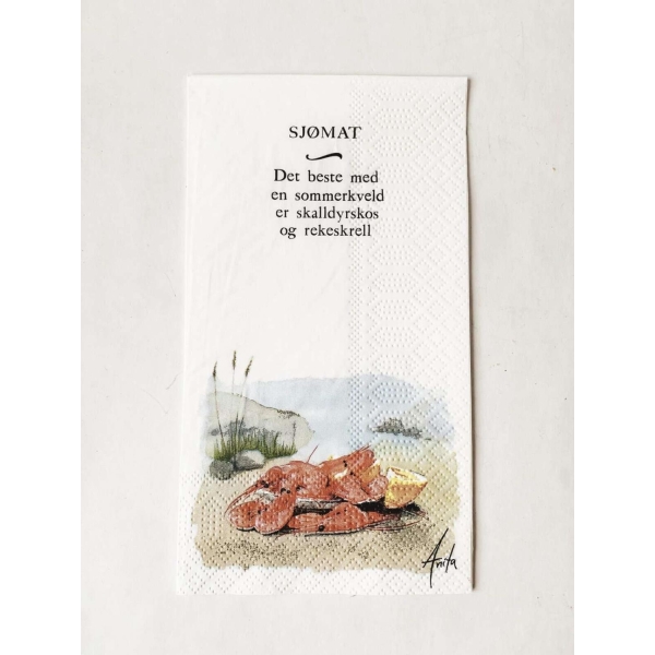 Serviett 33x44 Sjømat