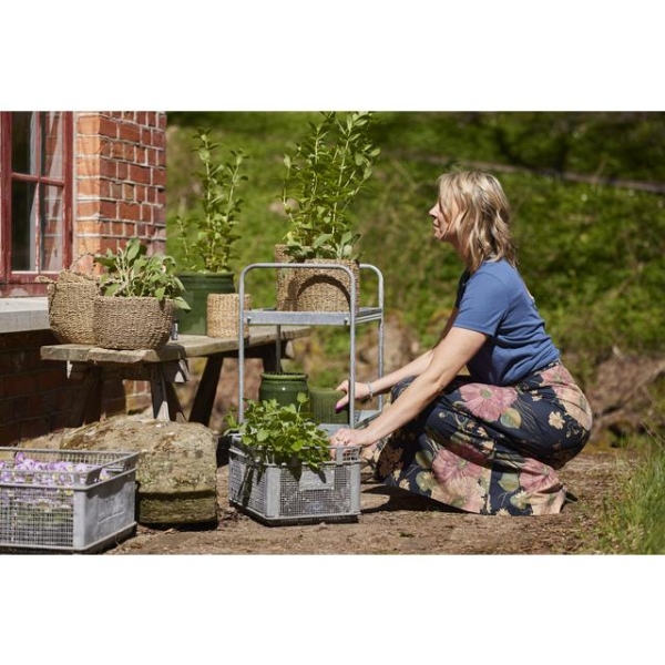 Kurv potte med plast D18 H16 cm - Bilde 2