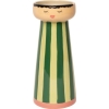 Vase, Miss grønne striper rosa bunn 19xØ8cm