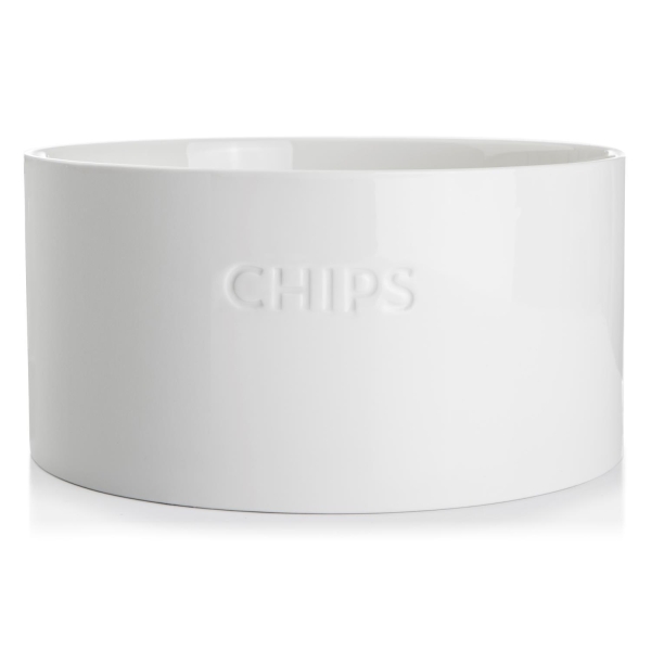 Bolle rund "Chips" Ø:24 cm hvit - Bilde 2