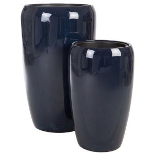 Pottesett à 2 Milano Blå blank H:68/51 Ø:43/32 cm