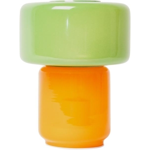 Glasslampe Grønn/Orange H16 Ø12,5 Cm