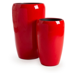 Pottesett à 2 Milano Rød H:68/51 Ø:43/32 cm