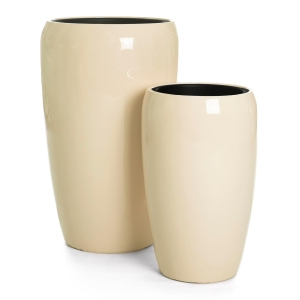 Pottesett à 2 Milano Krem H:68/51 Ø:43/32 cm