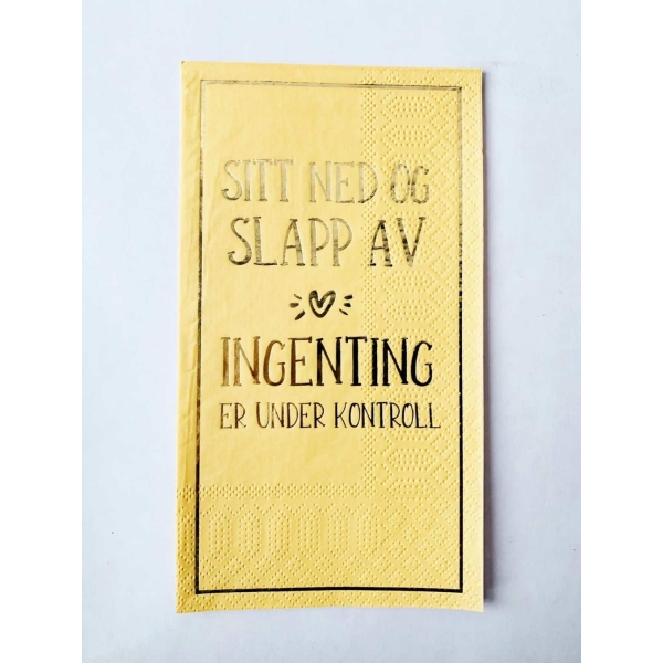 Serviett 33x44 Sitt ned og slapp av