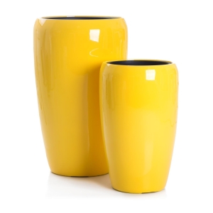 Pottesett à 2 Milano Gul H:68/51 Ø:43/32 cm