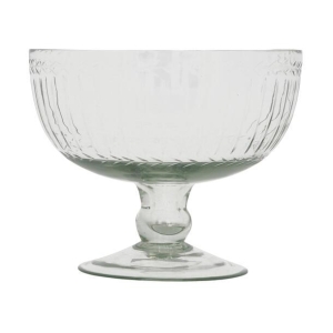 Skål m/stett resirkulert glass 19x16cm