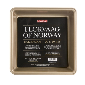 Bakeform Florvåg Gull 20x20 cm