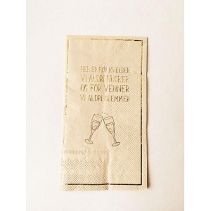 Serviett "For venner vi aldri glemmer"