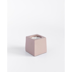 Cube Telysholder Dusty Rose 6cm