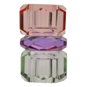 Krystal stake petrol/violet/fersken 7,5x4,5x4,5