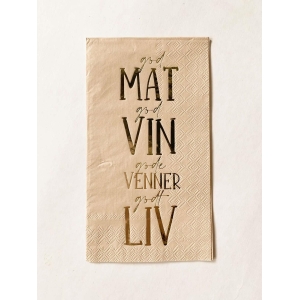 Serviett "God mat God vin"