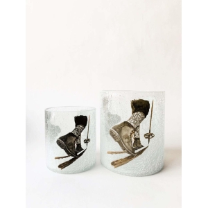 Lysglass Krakelert Frostet Skisko 9x10 cm
