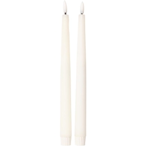 Led Kronelys hvit H25,5cm 2 pk
