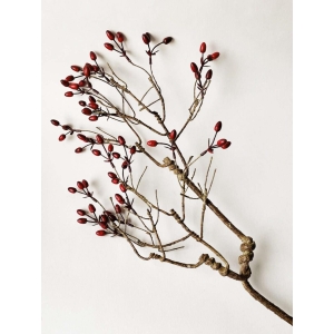 Gren med bær rød 85 cm
