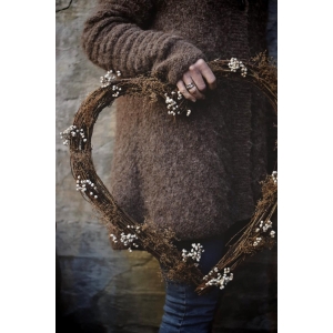 Hjertekrans grener m hvite bær d 60 cm