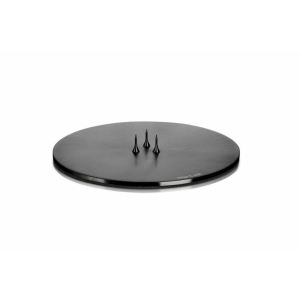 Lysestake plate børstet sort