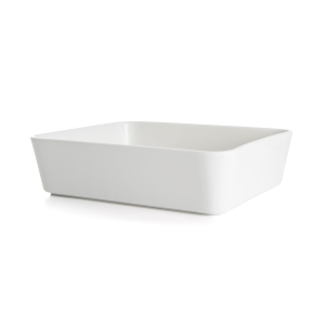 Ildfast form rektangulær hvit 30x25cm