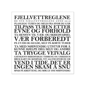 Serviett lunsj "Fjellvettreglene"