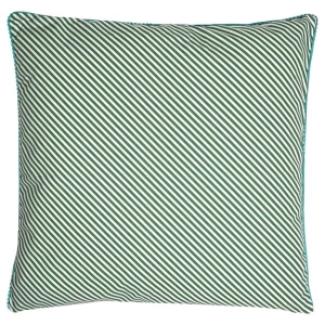 Putetrekk Tosidig Grønne/lyse striper og Lys lilla med gule jordbær 50x50Cm