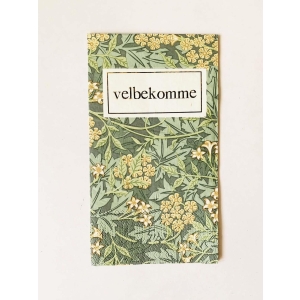 Serviett "Velbekomme" mønster grønn 33x44 cm
