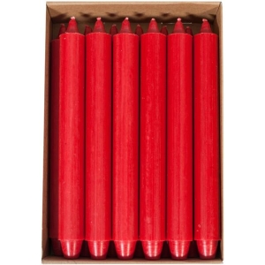 Herregårdslys rød - 100%Stearin H30