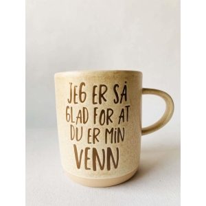 Krus "Jeg er så glad for - venn"