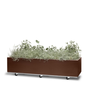 Bedd plantekasse 120x40x25 Rust