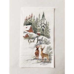 Serviett Buffet "God jul" Hjort