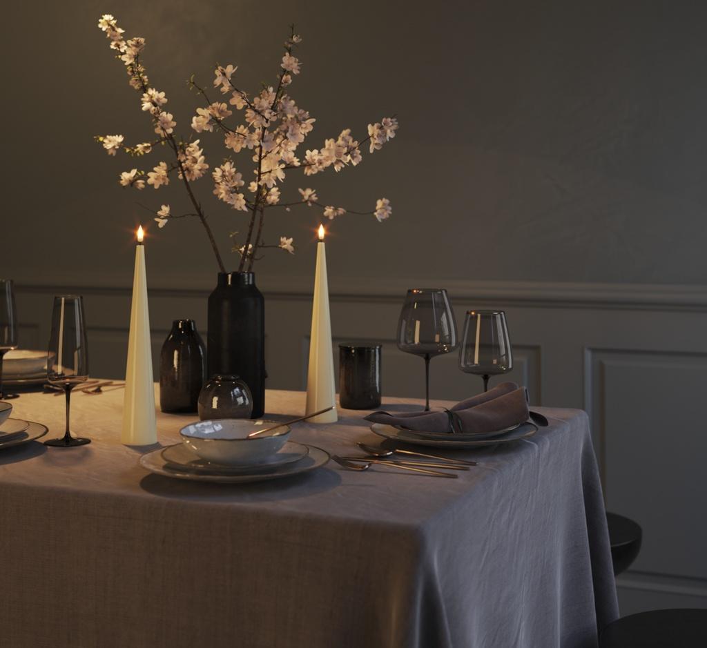 LED Kjeglelys krem 38cm - Bilde 2