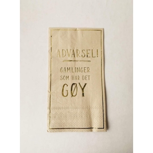 Serviett 33x40 Advarsel! Gamlinger