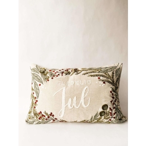 Putetrekk brodert "Gledelig jul"