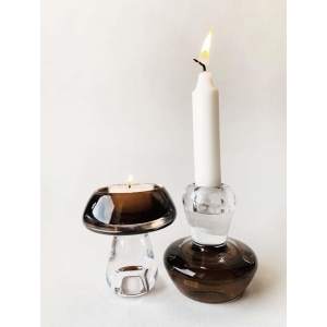 Lysholder sopp h7cm Brun