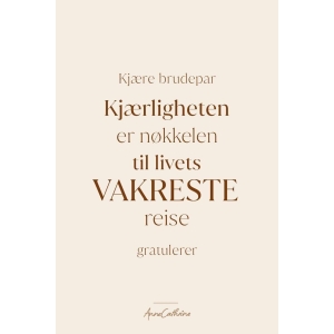 Anne kort tekst - Kjære brudepar