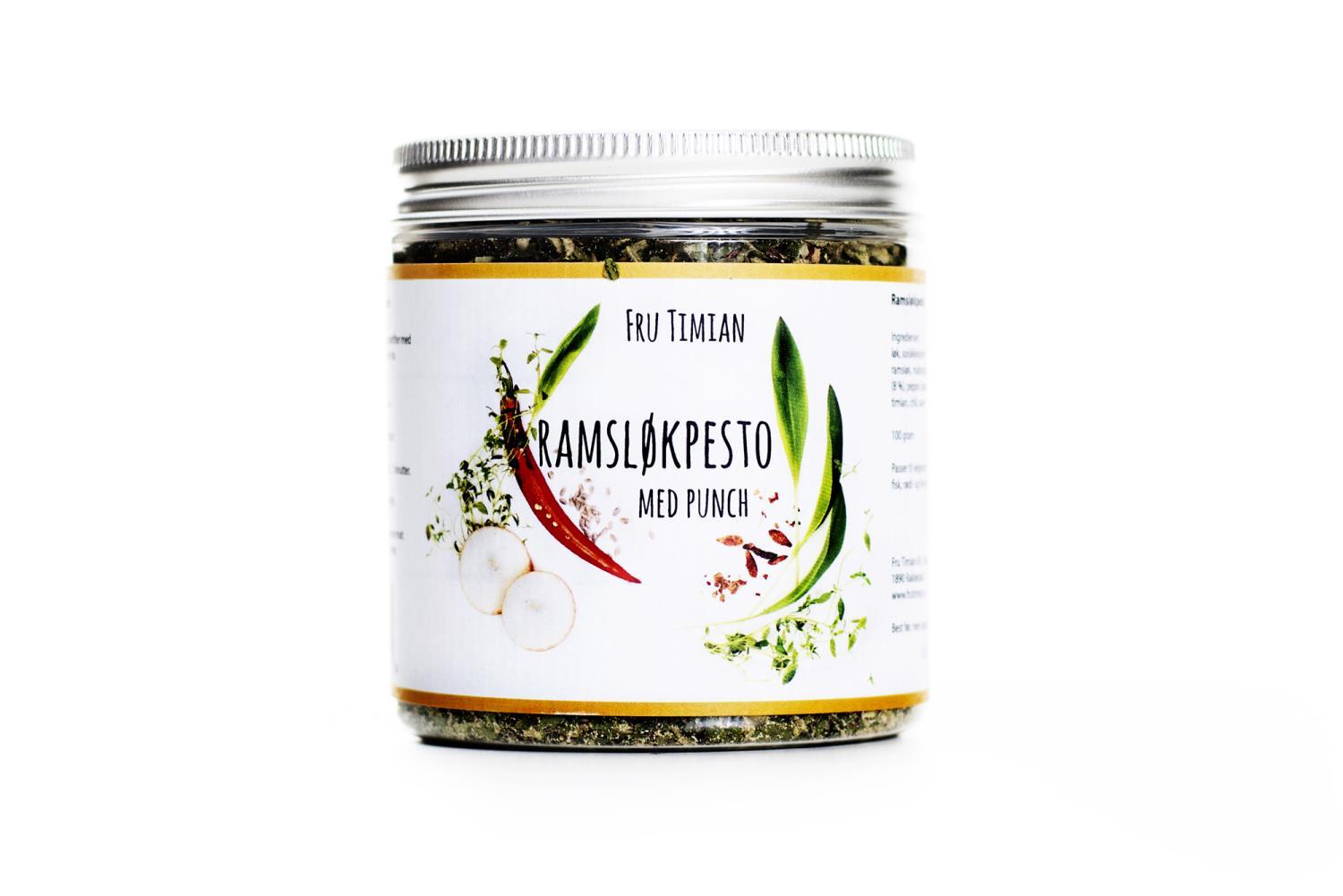 Ramsløkpesto med punch Fru Timian