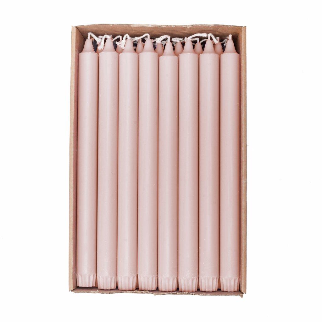 1 Kronelys Økologisk 100%stearin Powder Pink Rosa