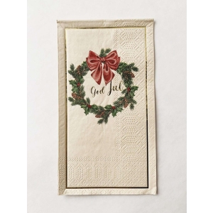 Serviett Buffet "God jul" Krans