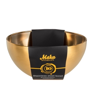 Bolle i rustfritt stål Gullfarget 24cm