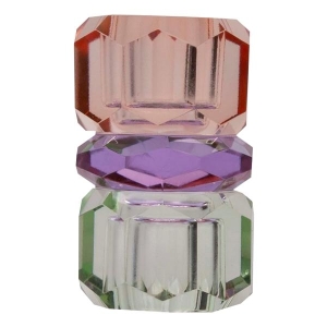 Krystal stake petrol/violet/fersken 7,5x4,5x4,5